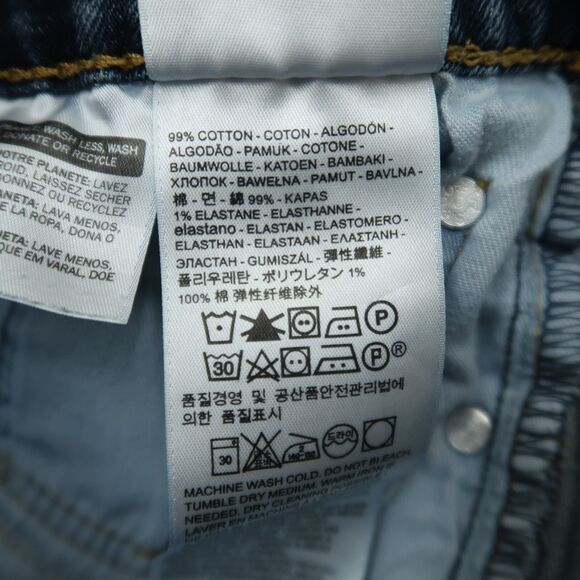 Levi's 511 Jeans Mens Fits 30x29 (Size 32x30) Blue Slim Stretch Denim Shrinkage - Picture 9 of 16